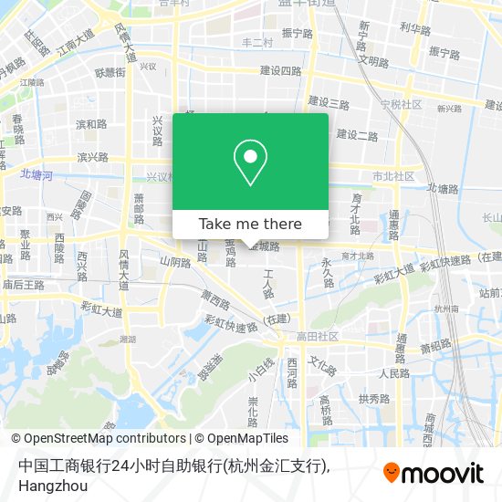 中国工商银行24小时自助银行(杭州金汇支行) map