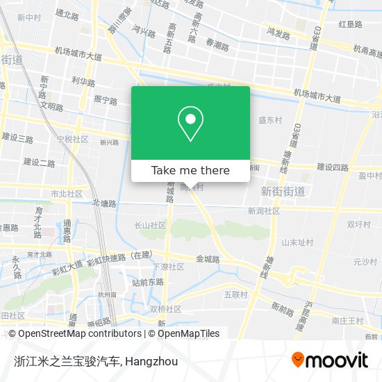 浙江米之兰宝骏汽车 map