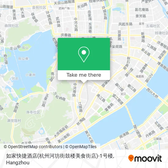 如家快捷酒店(杭州河坊街鼓楼美食街店)-1号楼 map