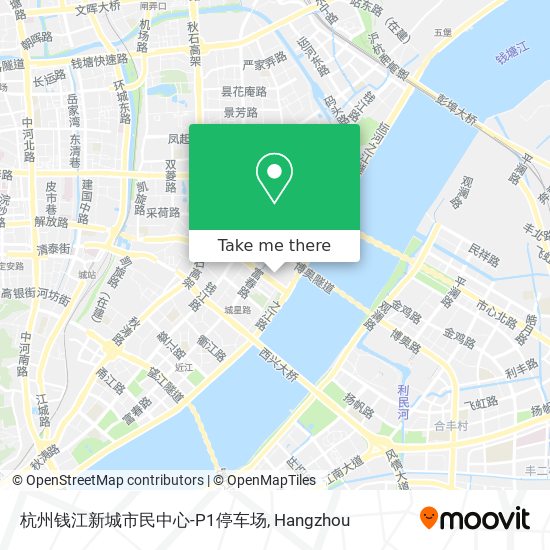 杭州钱江新城市民中心-P1停车场 map
