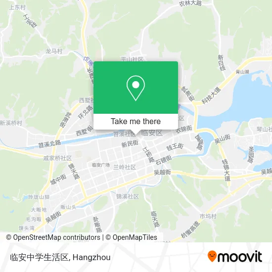 临安中学生活区 map