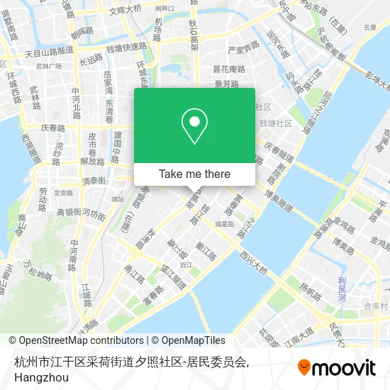 杭州市江干区采荷街道夕照社区-居民委员会 map