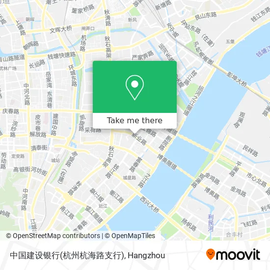 中国建设银行(杭州杭海路支行) map