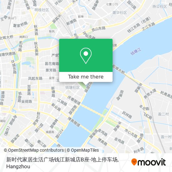 新时代家居生活广场钱江新城店B座-地上停车场 map