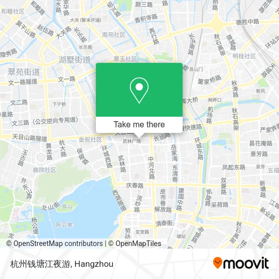 杭州钱塘江夜游 map