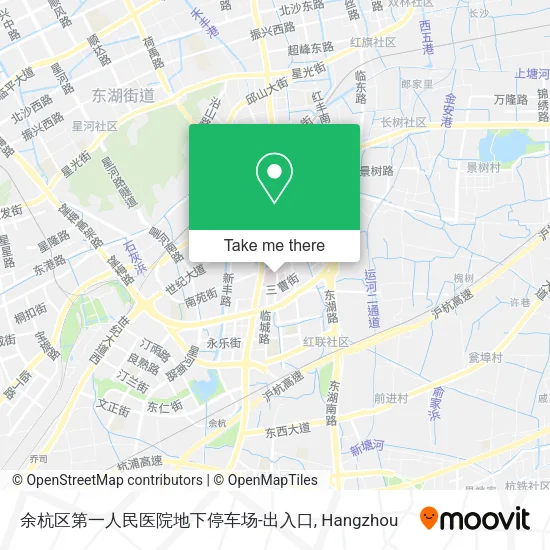 余杭区第一人民医院地下停车场-出入口 map