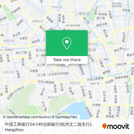 中国工商银行24小时自助银行(杭州文二路支行) map