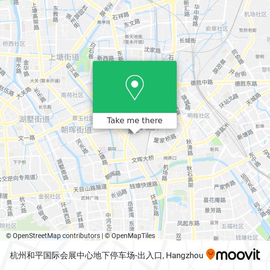 杭州和平国际会展中心地下停车场-出入口 map