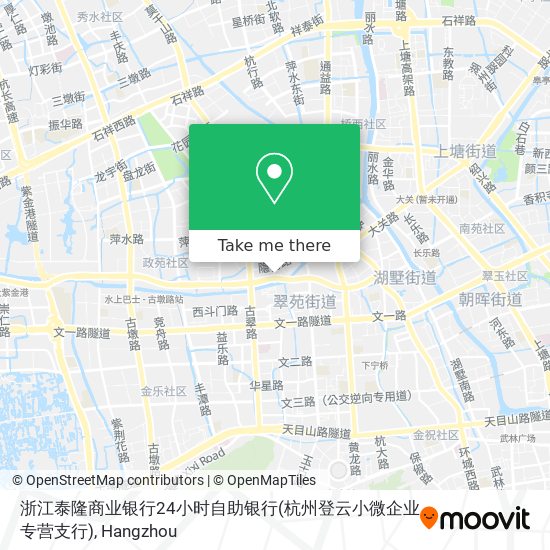 浙江泰隆商业银行24小时自助银行(杭州登云小微企业专营支行) map