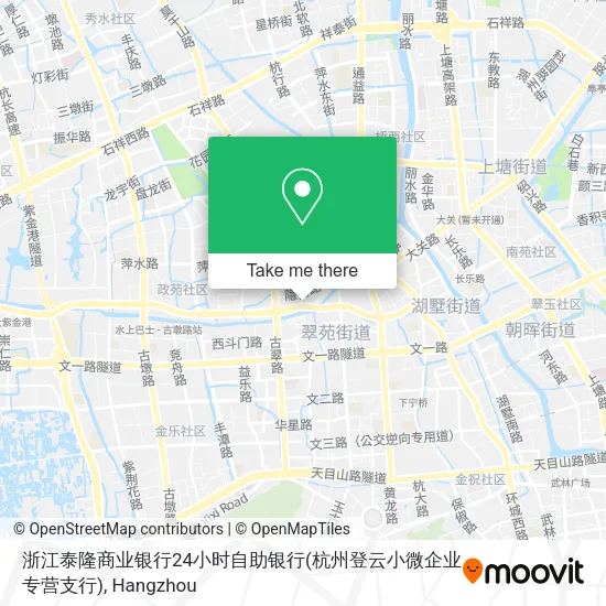 浙江泰隆商业银行24小时自助银行(杭州登云小微企业专营支行) map