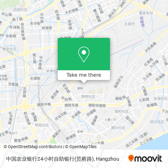 中国农业银行24小时自助银行(笕桥路) map