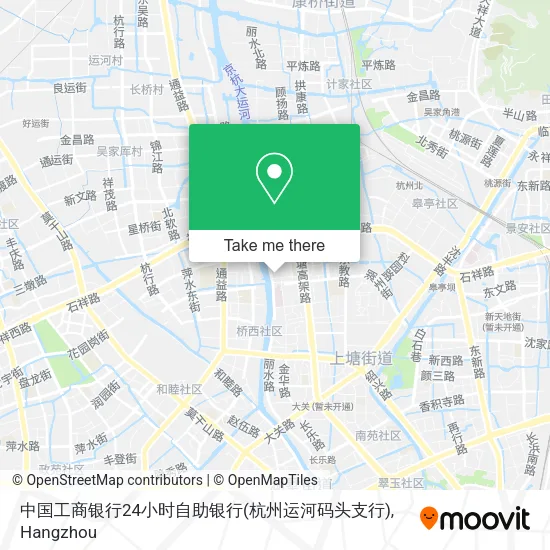中国工商银行24小时自助银行(杭州运河码头支行) map