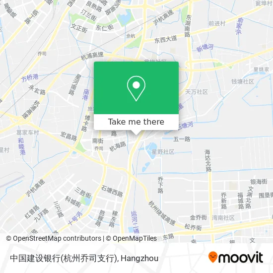 中国建设银行(杭州乔司支行) map