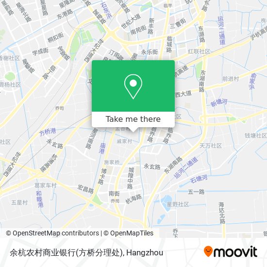 余杭农村商业银行(方桥分理处) map