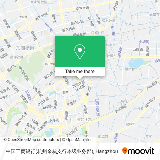 中国工商银行(杭州余杭支行本级业务部) map