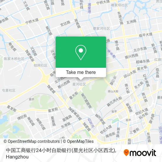 中国工商银行24小时自助银行(星光社区小区西北) map