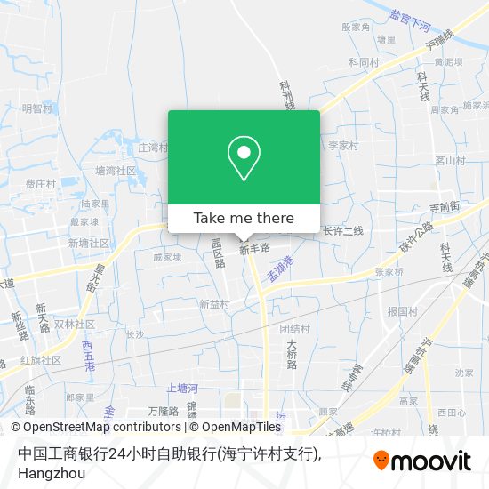 中国工商银行24小时自助银行(海宁许村支行) map