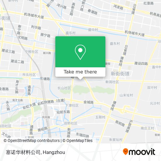 塞诺华材料公司 map