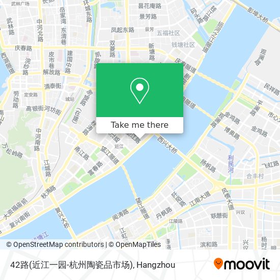 42路(近江一园-杭州陶瓷品市场) map