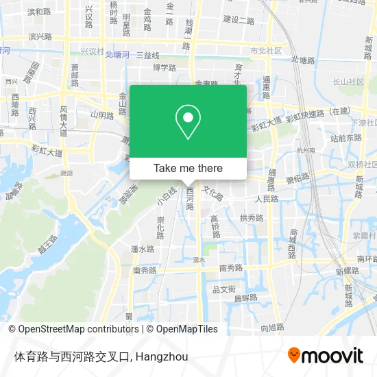 体育路与西河路交叉口 map