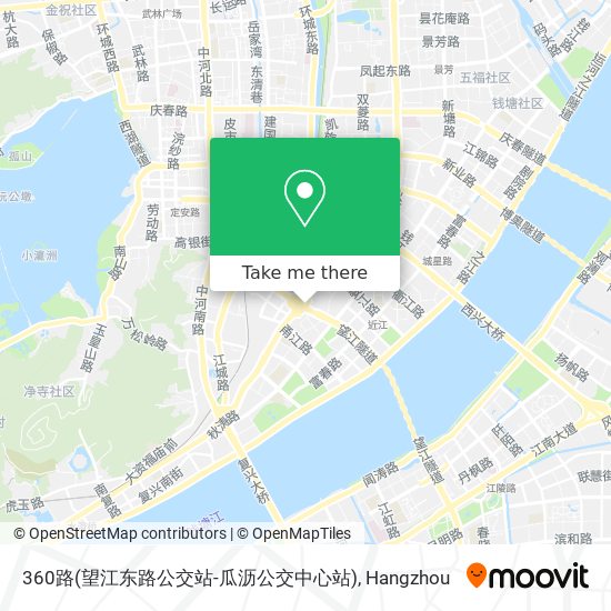360路(望江东路公交站-瓜沥公交中心站) map