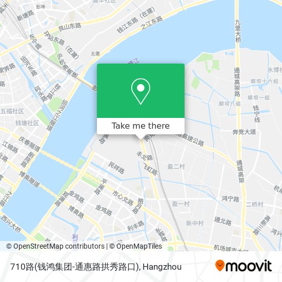 710路(钱鸿集团-通惠路拱秀路口) map