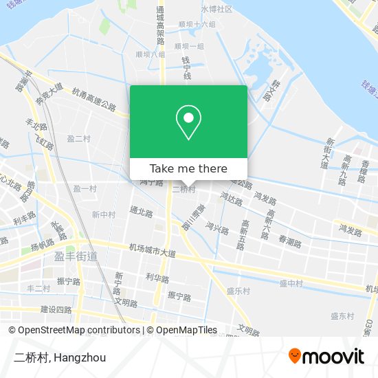 二桥村 map