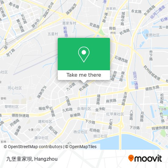 九堡童家坝 map