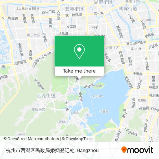 杭州市西湖区民政局婚姻登记处 map