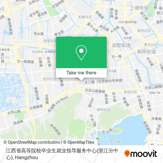 江西省高等院校毕业生就业指导服务中心(浙江分中心) map