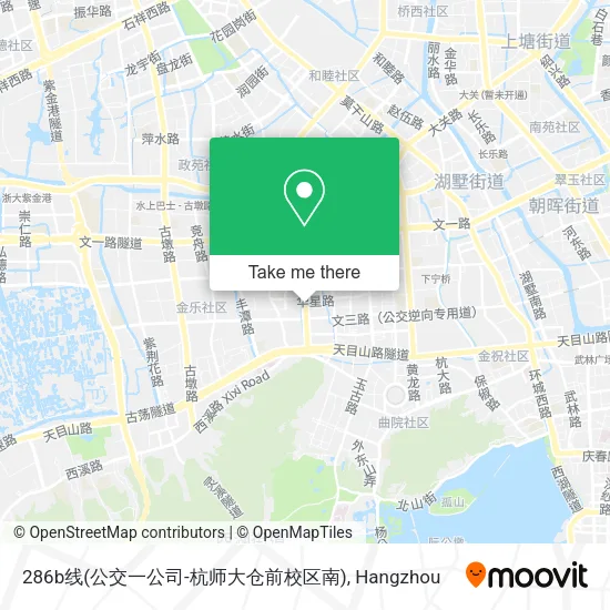 286b线(公交一公司-杭师大仓前校区南) map