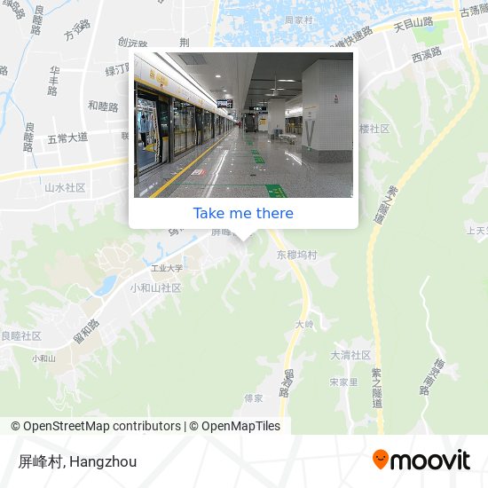 屏峰村 map