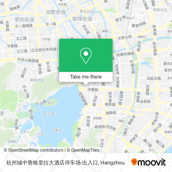 杭州城中香格里拉大酒店停车场-出入口 map