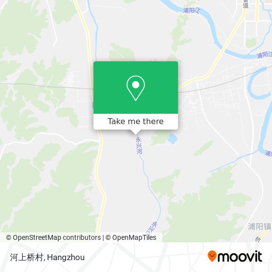 河上桥村 map