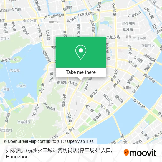 如家酒店(杭州火车城站河坊街店)停车场-出入口 map