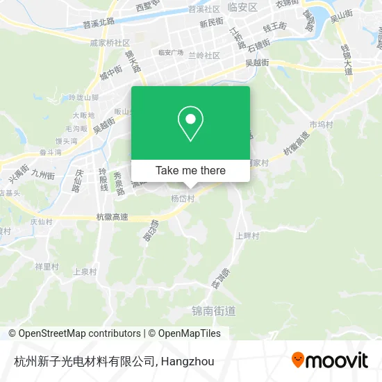 杭州新子光电材料有限公司 map