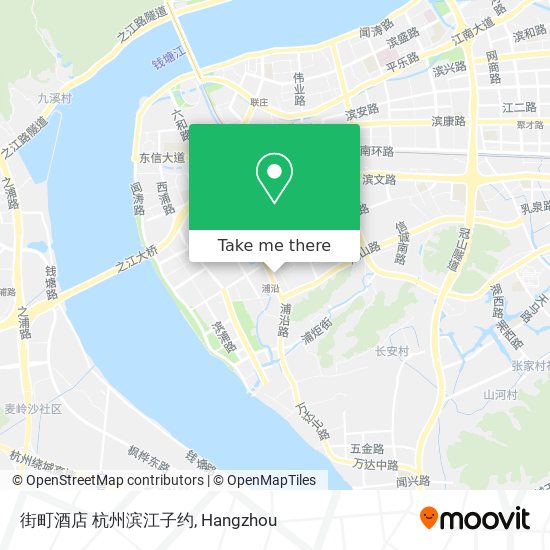 街町酒店 杭州滨江子约 map