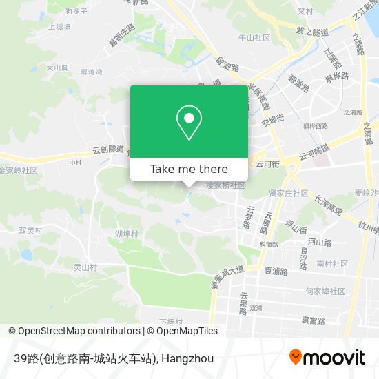 39路(创意路南-城站火车站) map