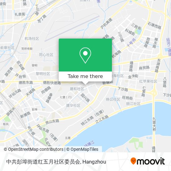 中共彭埠街道红五月社区委员会 map