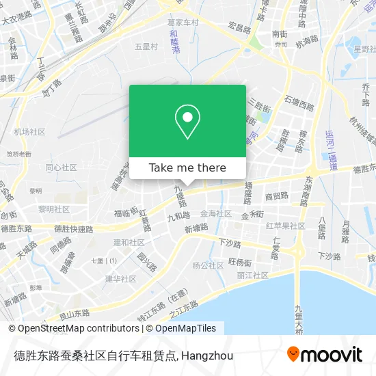 德胜东路蚕桑社区自行车租赁点 map