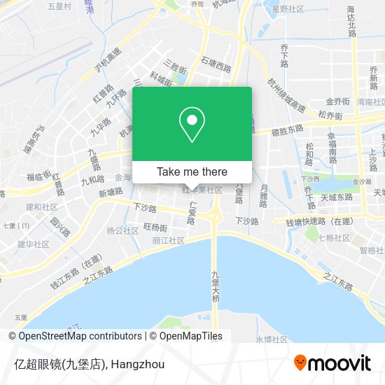 亿超眼镜(九堡店) map