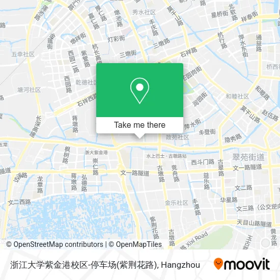 浙江大学紫金港校区-停车场(紫荆花路) map