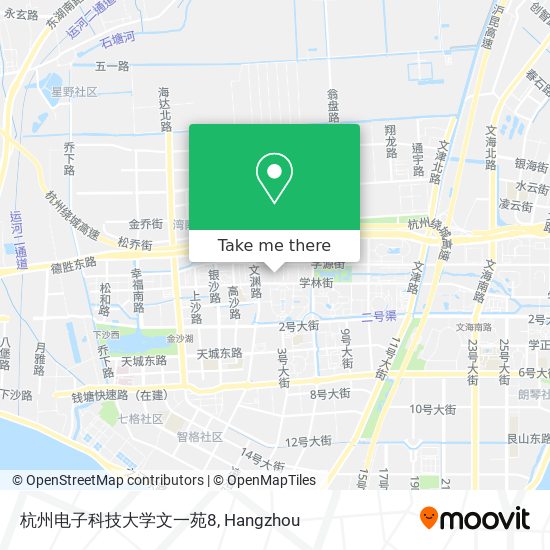 杭州电子科技大学文一苑8 map