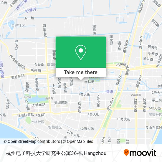 杭州电子科技大学研究生公寓36栋 map