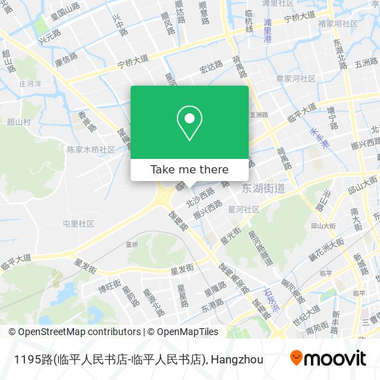 1195路(临平人民书店-临平人民书店) map