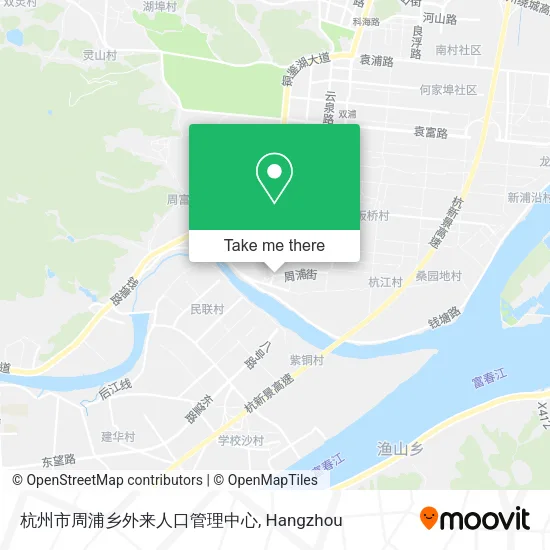 杭州市周浦乡外来人口管理中心 map