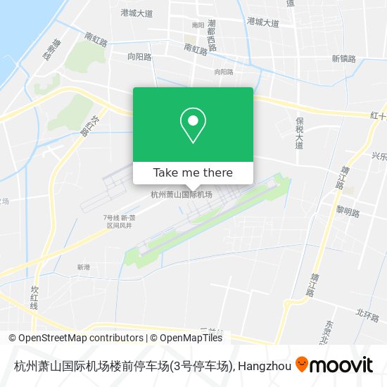 杭州萧山国际机场楼前停车场(3号停车场) map