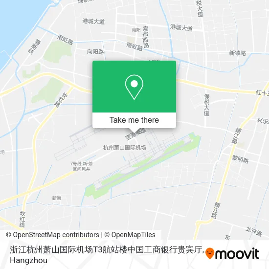 浙江杭州萧山国际机场T3航站楼中国工商银行贵宾厅 map