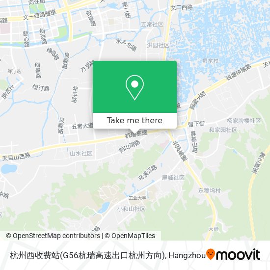 杭州西收费站(G56杭瑞高速出口杭州方向) map