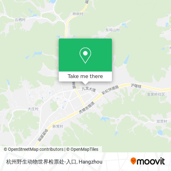 杭州野生动物世界检票处-入口 map
